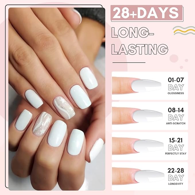 Makartt Poly Nail Gel Nail Extension Gel White Builder Nail Gel Hard Gel Bundle With UV Gloves for Nail Lamp Gel Curing, UPF50+ UV Protection Gloves for Manicures Dryer