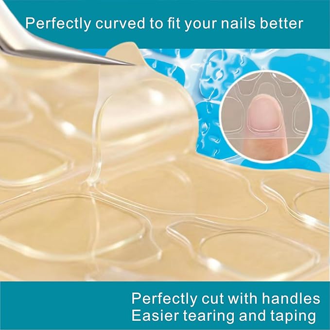 Nail Stickers：Nail Adhesive Tabs Transparent Double Side Nail Sticky Tabs, 1200PCS Press Ons Nail Sticker,Waterproof Breathable False Nail Tips Jelly Nail Glue Replacement (Clear 50 Sheet)