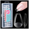 gelike ec Short Coffin Nail Tips: Soft Gel False Nail Tips Full Cover for Nail Extension,Acrylic Nails Professional Clear Gelly Tips False Press on Preshaped PMMA,12 Sizes 240PCS