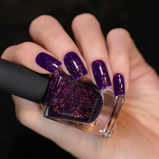 ILNP Jinx - Deep Purple Jelly Shimmer Nail Polish