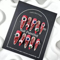 Handmade Press on Nails Halloween Nail Press on Nails Long Stiletto Fake Nails with Evil Eyes Design Red Blood False Nails Ombre Handmade Nails for Women Girls Holiday Manicure 10pcs Size L