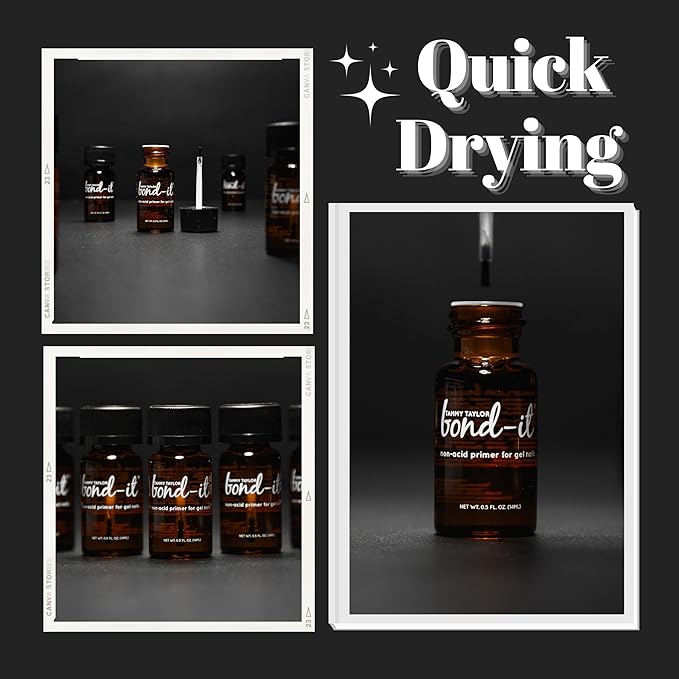 Tammy Taylor Bond It Acrylic Nail Primer, Acid Free Gel Nail Care for Semi Cured Gel Nail Strips, Acrylic Powder and Nail Polish, Professional Salon Quality Nail Prep for Healthy, Strong Nails.