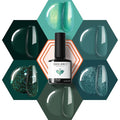 modelones Ethereal Green Gel Nail Polish Set - 6 Colors 2026 St Patricks Mermaid Lagoon Dark Green Gel Polish Kit Turquoise Glitter Gel Polish Soak OFF LED Spring Manicure Nail Art Gel Salon DIY Gift