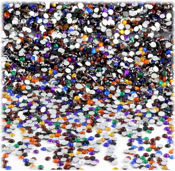 The Crafts Outlet 5,000pc Rhinestones Round 2mm Tiny for Nails - Flatback Light Blue LBL