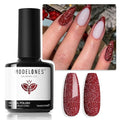 modelones Glitter Gel Nail Polish Pastel Burgundy Red Gel Nail Polish Soak-Off UV Gel Polish - 28+ Days Long-Lasting Salon-Quality Nail Art for Spring & DIY Manicure & Gift 15ML