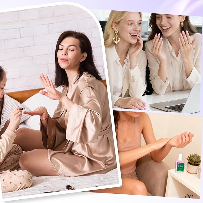Nail Strengthener and Growth for Damaged Nails: Nude Pink 15ml Protein Nail Hardener Extra Strong and Growth for Weak Nails - Gelike EC 6 in 1 Quick Dry Ridge Filler - Housewife Office Lady Home Care