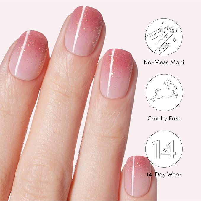 Dashing Diva Glaze Nail Strip Duo - Popstar Purples Collection - Lucky You & Berry Contrary - Long Lasting, Chip Resistant, Semi-Cured Gel Nail Strips - Contains 2 Colors