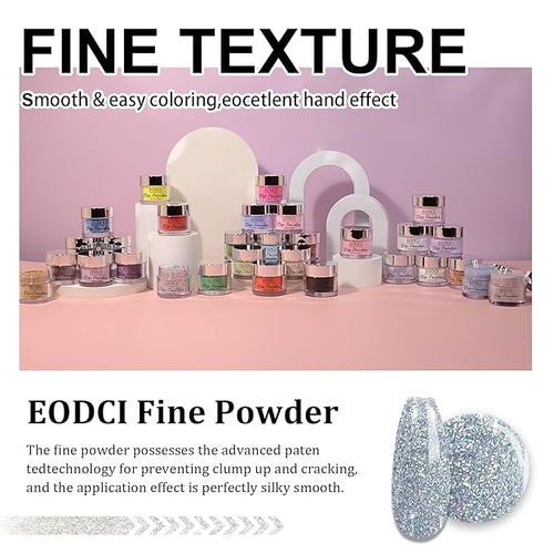 1 Oz/28g Dip Powder Glitter Silver Color, Nail Dipping Powder, Odor-Free & Long-Lasting, No Nail Lamp Curing