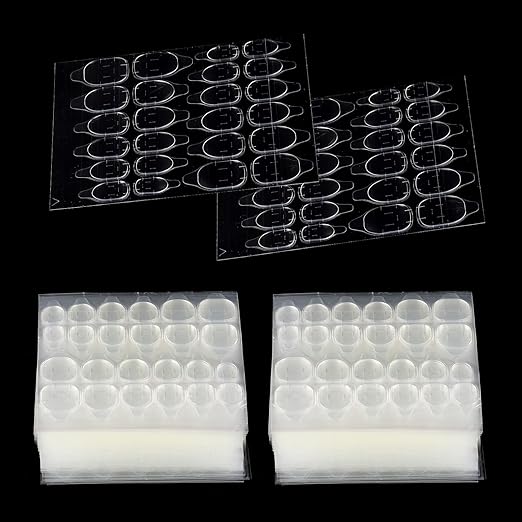 2400 Pcs Adhesive Nail Tab(100 Sheets), 12 Sizes Nail Stickers for Press on Clear Waterproof Breathable False Nail Jelly