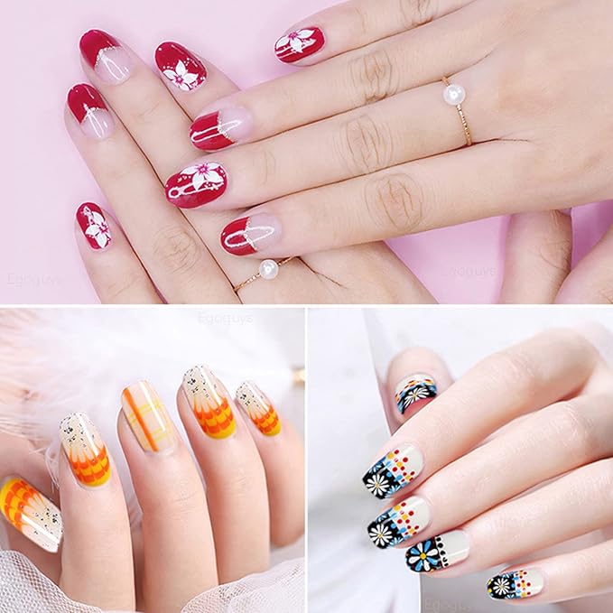 SILPECWEE 7pcs Acrylic Nail Art Brush Set Nail Polish Brushes Nail Design Tools with Extension Gel Brush Polish Brush Carved Brush Nail Art Liner Brushes Manicure Brush Nail Art Tools