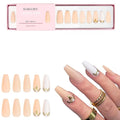 Kiara Sky Press On Nails | XPRESS PRO 100% Acrylic Nails | 30-Piece Kit Includes Nail Glue, Cuticle Pusher, File & Prep Pad | Coffin Medium - Your Highness