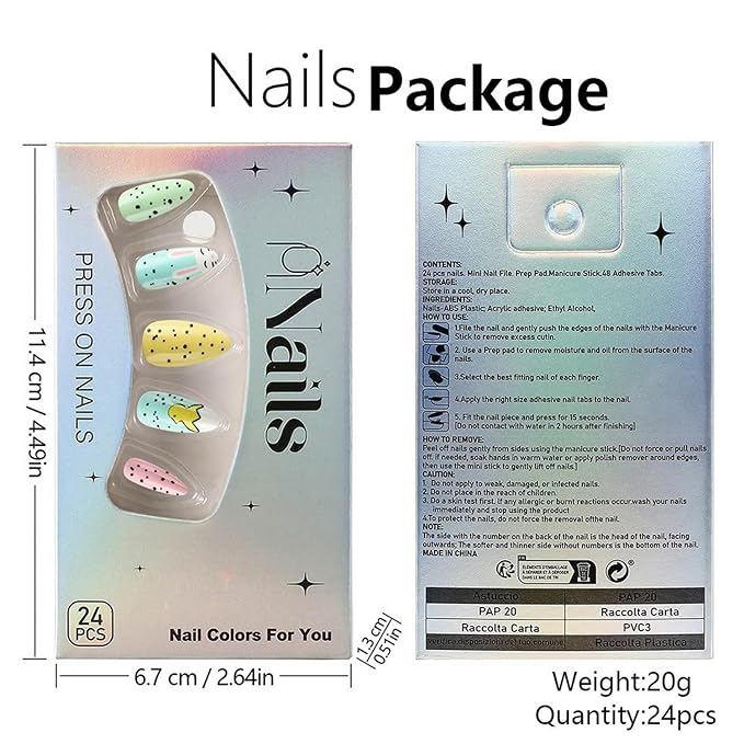 Easter Press on Nails Short Almond Petite Easter Bunny Fake Nail Pink Full Cover Bunny False Nails with Chick Designs Glossy Cute Acrylic Nails Manicure Artificial Nail for Women Manicure Decor 24 Pcs