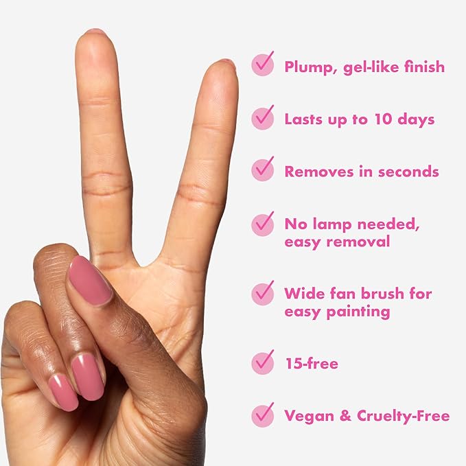 Olive & June Long Lasting Nail Polish | Plump Gel-Like Finish No Lamp Needed | Lasts up to 10 days | Salon-Quality Color at Home | 15-Free, Vegan & Cruelty-Free Chip-Resistant Shine|Boysenberry Glass