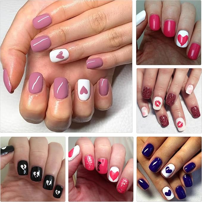 LoveOurHome 600pc Short Round Square Nail Tips Clear Fake Nails Press ons Nail Short Square Soft Gel Acrylic Nail Tip Full Cover Artificial False Fingernails 12 Sizes for Women Teen Girls Kids