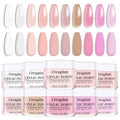 Acrylic Powder Set for Nail Extensions - 10 Colors 20g Each, Professional 3D Nail Art Carving Powder, Acrylic Nail Powder No Lamp Needed, Bubble Free, Long Lasting, Salon Quality DIY Manicure Kit