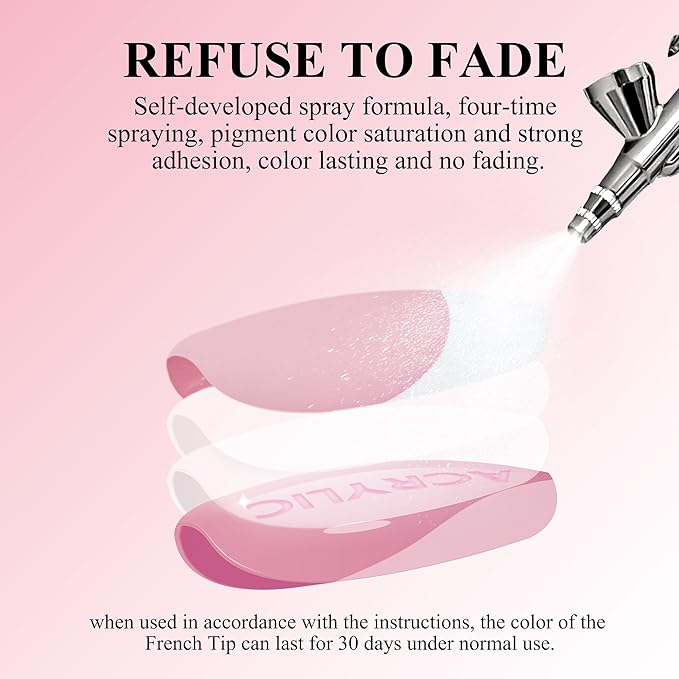 French Gel Nail Tips - Jofay Fashion Short French Tip Press on Nails, 10-Piece Set 320Pcs Pink Square Nail Tips, Pre-applied Tip Primer & Base Coat, No Need to File Fake Nails for Nail Art, 16 Sizes