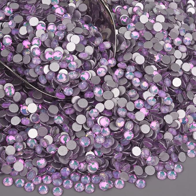 Blinginbox Rhinestones for Crafting,Flatback Rhinestones Glass Gems Stones Round Gemstones Non-Hotfix Crystal for Crafts Nail Decoration,Pinkish Opal(3.8-4.0mm) SS16/1440pcs