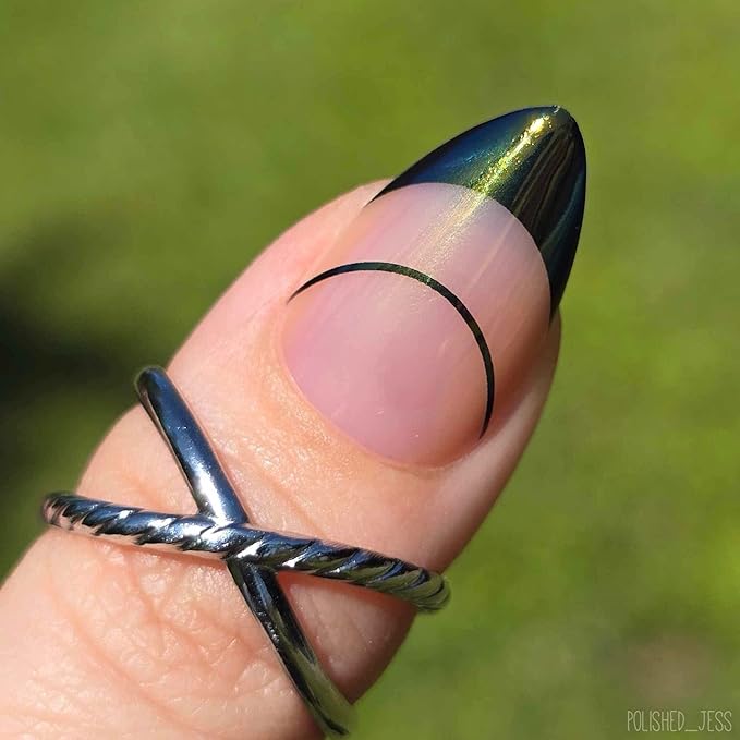 Maniology Press-On Nails Fairycore | Short Almond Shape Nail Tips – Whimsical Butterfly Wings & Fantasy-Themed Designs, Reusable, Durable & Easy Application, 30-Piece 15 Sizes False Nails Kit