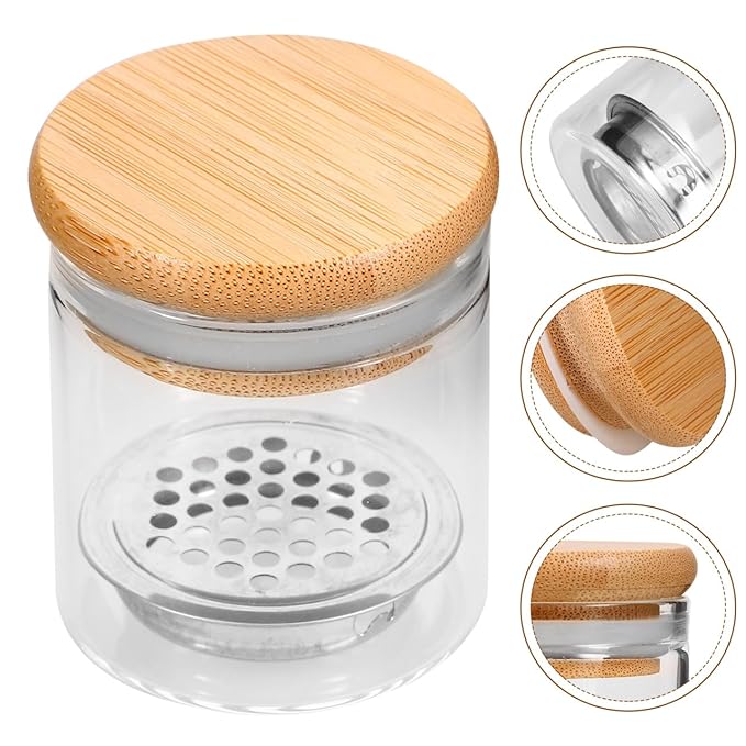 VILLCASE Nail Brushes Washing Cup, Dappen Dish with Lid, Large Capacity, Glass Nail Art Dish Manicure Bowl for Sequins Glitter Powde