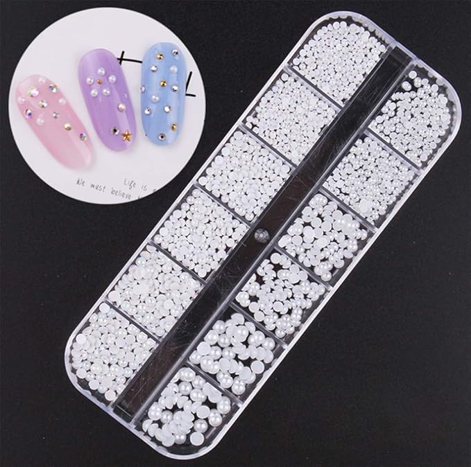 3000 Pieces(5 Boxes) Nail Art Rhinestone Set Nail Ornaments Style 2