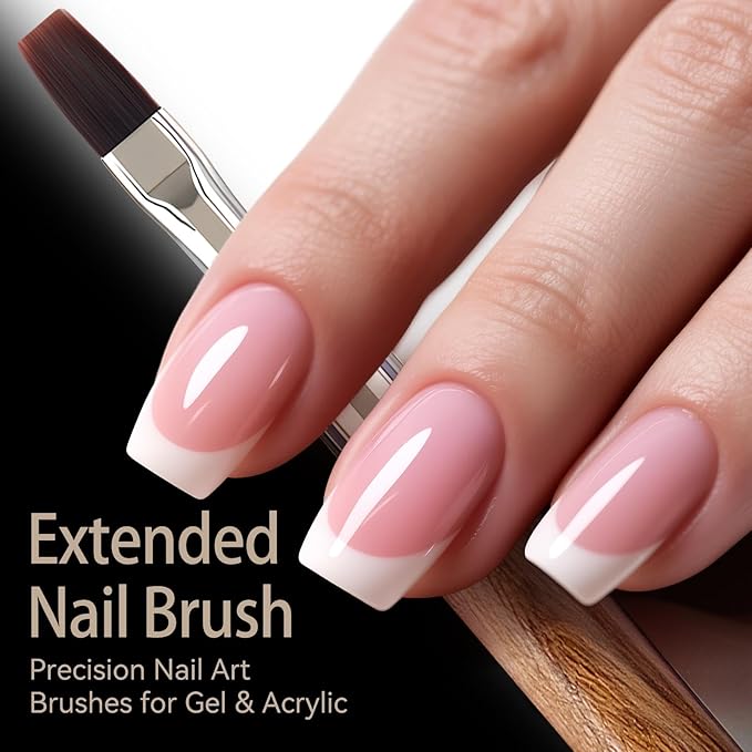 Extended Acrylic Nail Builder Brush for Acrylic-18mm Length for Perfect Apex Control/Salon Grade