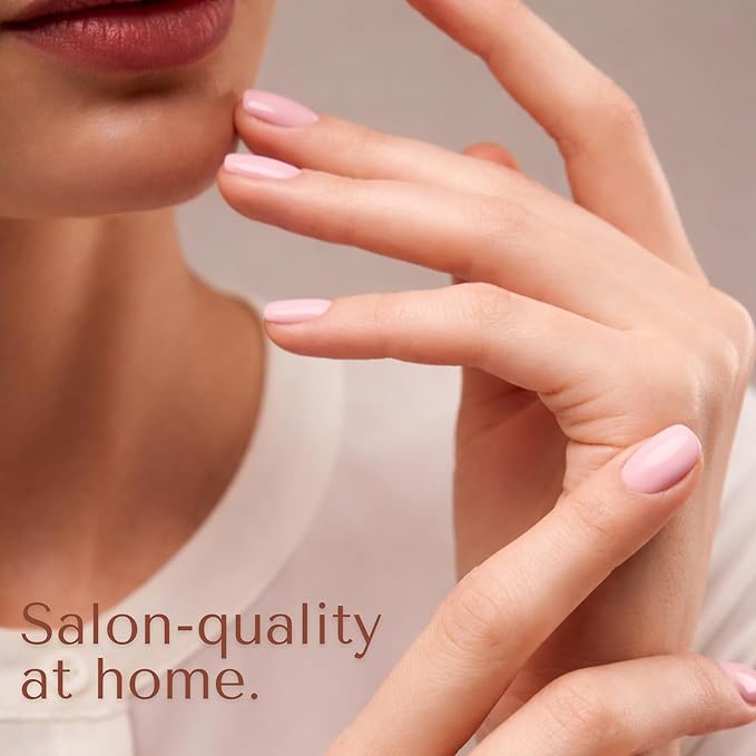 Ami Amour- Gel Nail Strips Cured Polish Color That Pops (Last 14+ Days) | Semi Cured Nail Sticker Wraps For Quick Easy Application (Blushing Bunny)
