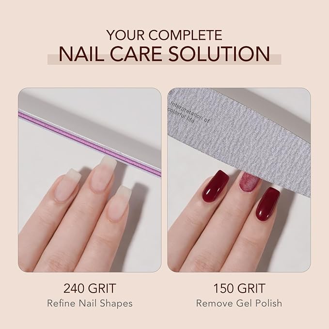 GAOY Nail Files and Buffers, 7 Pcs Nail File Set with Shiner, Emery Boards for Natural Nails Manicure Art Tools and Pedicure Supplies at Home DIY Salon