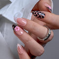 CurvLife Soft Gel Alomond Press On Nails, Long-Lasting Reusable Fake Nails Kit with Glue & Tabs, 30pcs Salon-Quality Stick On Nails for Women At-Home Manicure (Petal Veil)