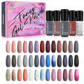 modelones Poly Gel Nail Kit 6 Colors with 8 W Nail Lamp Poly Extension Gel Red Pink Black Green Glitter Complete Starter Kit for Beginner DIY Salon Quality Manicures