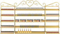 Nail Polish Rack Wall Mount, 5 Tiers Nail Polish Bottle Holder, 200 Bottles Organizer Shelf, Storage Display Holder for Home Salon Business Spa (Gold)