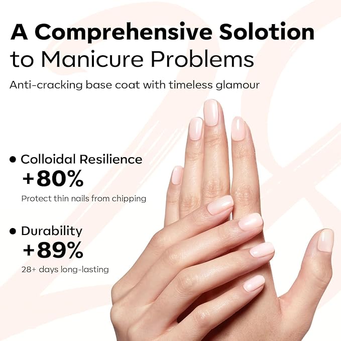 modelones Rubber Builder Nail Gel Base Coat, Jelly Nude Translucent Builder Base Nail Gel Thickening Strengthening Building Apex for Beginner DIY Salon at Home