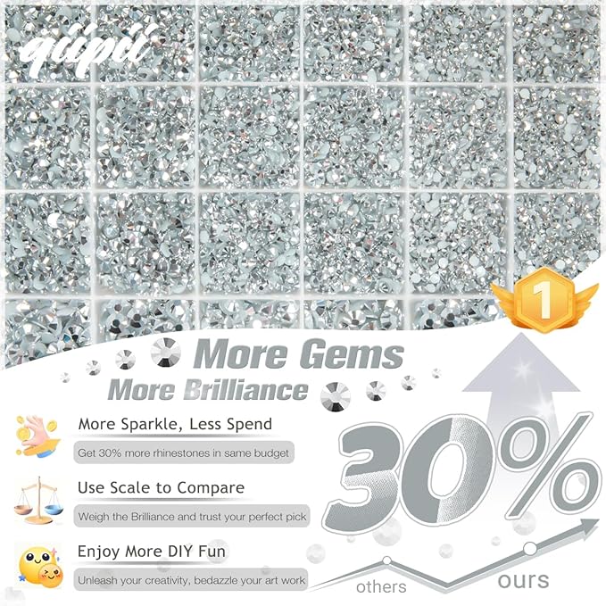 Metallic Silver Resin Rhinestones w B7000 Jewelry Glue for Bedazzling Crafting 2mm-6mm Flatback Jelly Stones Diamonds Gems Bedazzler Kit Charms for Nails Face Eye Makeup Tumblers Crafts Clothes