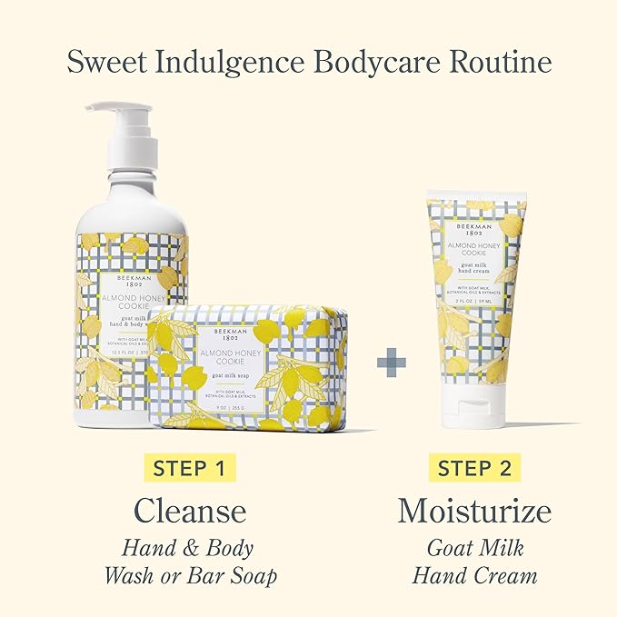 Beekman 1802 Goat Milk Hand Cream – Almond Honey Cookie – Scented – 2 oz – Moisturizing Hand Lotion for Dry Skin – Non-Greasy – Sensitive Skin Safe – Cruelty Free