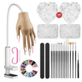 Practice Hand for Acrylic Nails - Nail Tips Won't Fall off Fake Hand - Flexible Movable Nail Practice Hand - Mannequin Hand For Nails - Nail Hand for DIY Nail Manicure