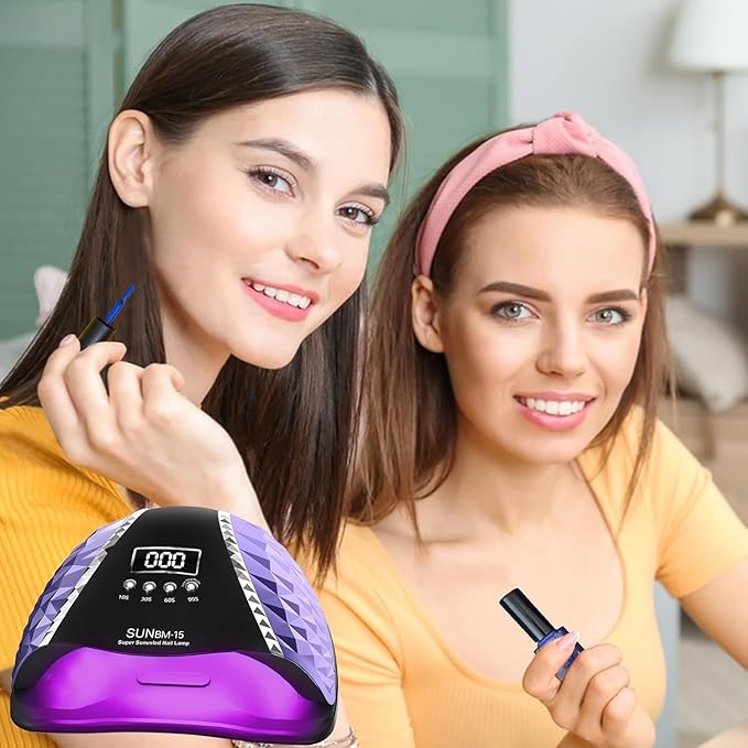 LED UV Nail Lamp, 280W Gel Nail Polish, Dryer, Professional Nail Lamp, UV Light for Nails with 66 Beads, Auto Sensor LED Gel Nail Lamp, 4 Timer Settings