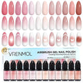 vrenmol 12PCS Airbrush Gel Nail Polish Hema-Free: Dilution-Free Airbrush Gel Polish Long Lasting Vibrant Shades Airbrush Paint for Nails Gel Paint for Nails Art Home Salon DIY Manicure Kit