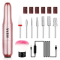 MEFA 16 PCS Kit Electric Nail Drill with Bits & Dust Brush, 20000RPM Portable Professional Electric Nail File, Manicure Pedicure Nail Set Efile Nail Drill for Home Salon