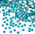 John Bead 2000 Pieces 4mm (SS16), Turquoise, Acrylic Round Flat Back Rhinestones for Jewelry Making, DIY Crafts, Nail Art, Face Makeup, Clothes