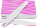 80/80 Grit, 12pcs nail file for Poly Nail Extension Gel Emery Boards, for Acrylic Nails Coarse for False Nails Manicure Pedicure Tools for Home Salon