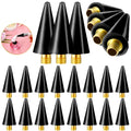 Blulu 16 Pcs Wax Head Tips Rhinestone Picker Tool Rhinestones Replacement Diamond Painting Tips for Nail Dotting Pen to Pick up Nail Gem Jewelry, Wax Head Accessories(Black)