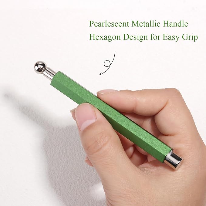 3-in-1 Cat Eye Nail Magnet Tool with Heart Magnet, Double-Ended Cylindrical & Ball Magnets for Cat Eye Gel Polish Glass Bead Nail Effects Manicure Supplies imanes para uñas (Green)