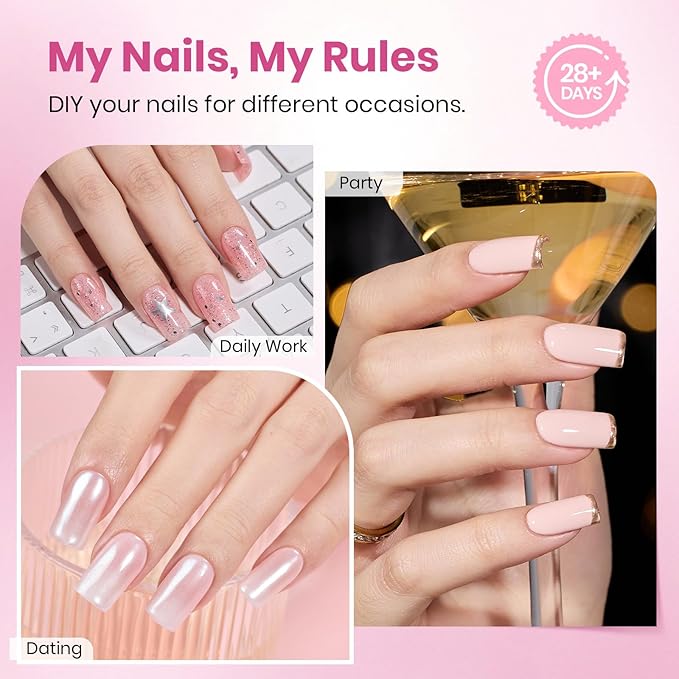 Beetles Gel Nail Tips Flat-X - Square Short, 160pcs 16 Sizes, Pre-Etched Half Matte Full Cover Soft Acrylic False Nail Tips Clear Press on Easy DIY Extension Salon for Flat & Natural Nail Beds
