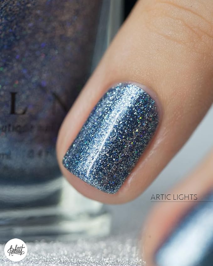 ILNP Arctic Lights - Icy Blue Holographic Metallic Nail Polish