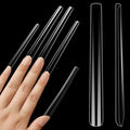 NOVO OVO Extra Super Extreme Long Straight Tapered Square Nail Tips, 5XL XXXXXL Clear Full Cover French Tips False Fake Nail Extension, Coffin Nails for Professional Acrylic, 120 pcs 12 Sizes
