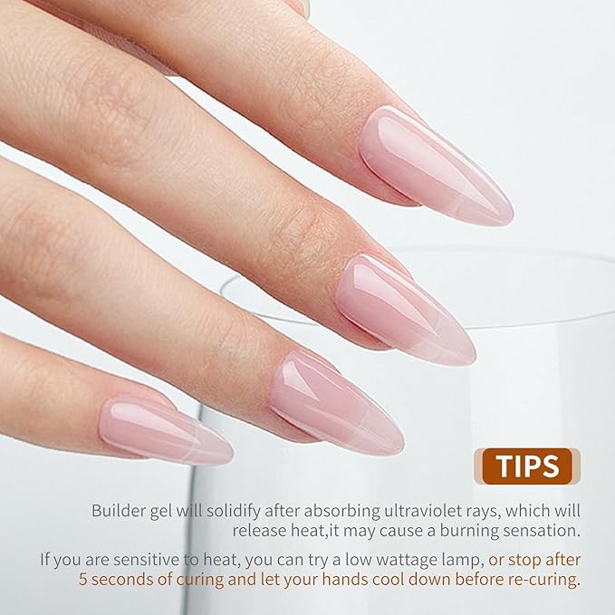 JODSONE Clear Builder Gel for Nails 16.5ml, Nail Strengthener Gel Polish for Thickening, Nail Extension, Apex Building, Nail Thickening Solution and Long Lasting Nail Art Design Gift for Women