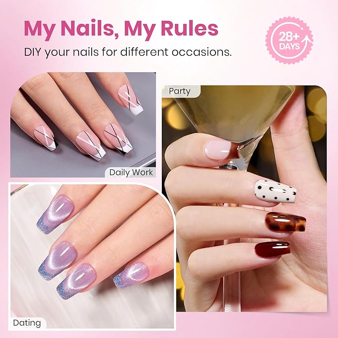 Beetles Gel Nail Tips Flat-X - Coffin Short, 320pcs 16 Sizes, Pre-Etched Half Matte Full Cover Soft Acrylic Press on False Nail Extension Tips Easy DIY Salon Art for Flat & Natural Nail Beds