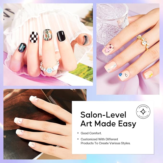 Press On Nails Extra Short Square - 312pcs Gel Tips Full Cover Extension Pre-Shape Fake Acrylic DIY 12 Sizes