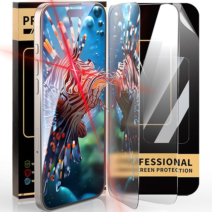 Screen Protector for iPhone14Pro05 HD Tempered Glass Film Optional,with Install Frame, 10H+ Hardness Shatterproof Scratch Resistant Durable