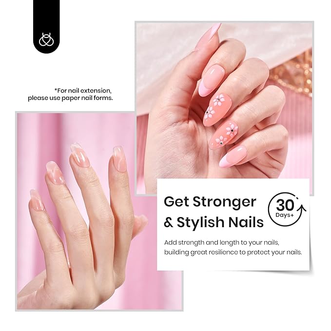 Beetles Builder Gel for Nails HEMA-Free,Pristine Grace Nude Pink 7 in 1 Strengthening Apex Building Nail Extension for Beginners DIY Salon at Home,Nude Builder Nail Gel,UV & LED Lamp Needed