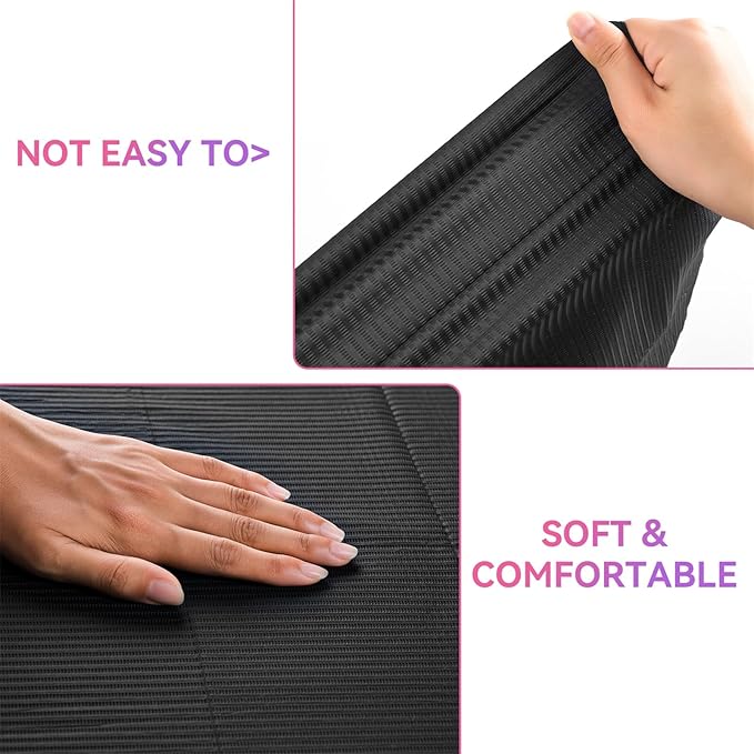 Makartt Disposable Nail Mats: 20 Pcs Foldable 3 Ply Waterproof Nail Art Table Mats, 13 x 18 in Absorbent Manicure Desk Pads for Salon Manicure Tattoo, Black